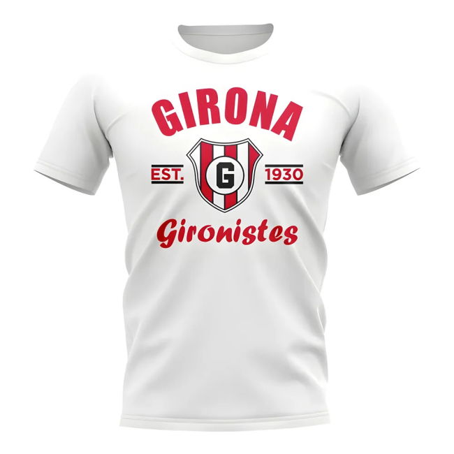 Girona Established Football T-Shirt (Whi - Hot - Official- Tech