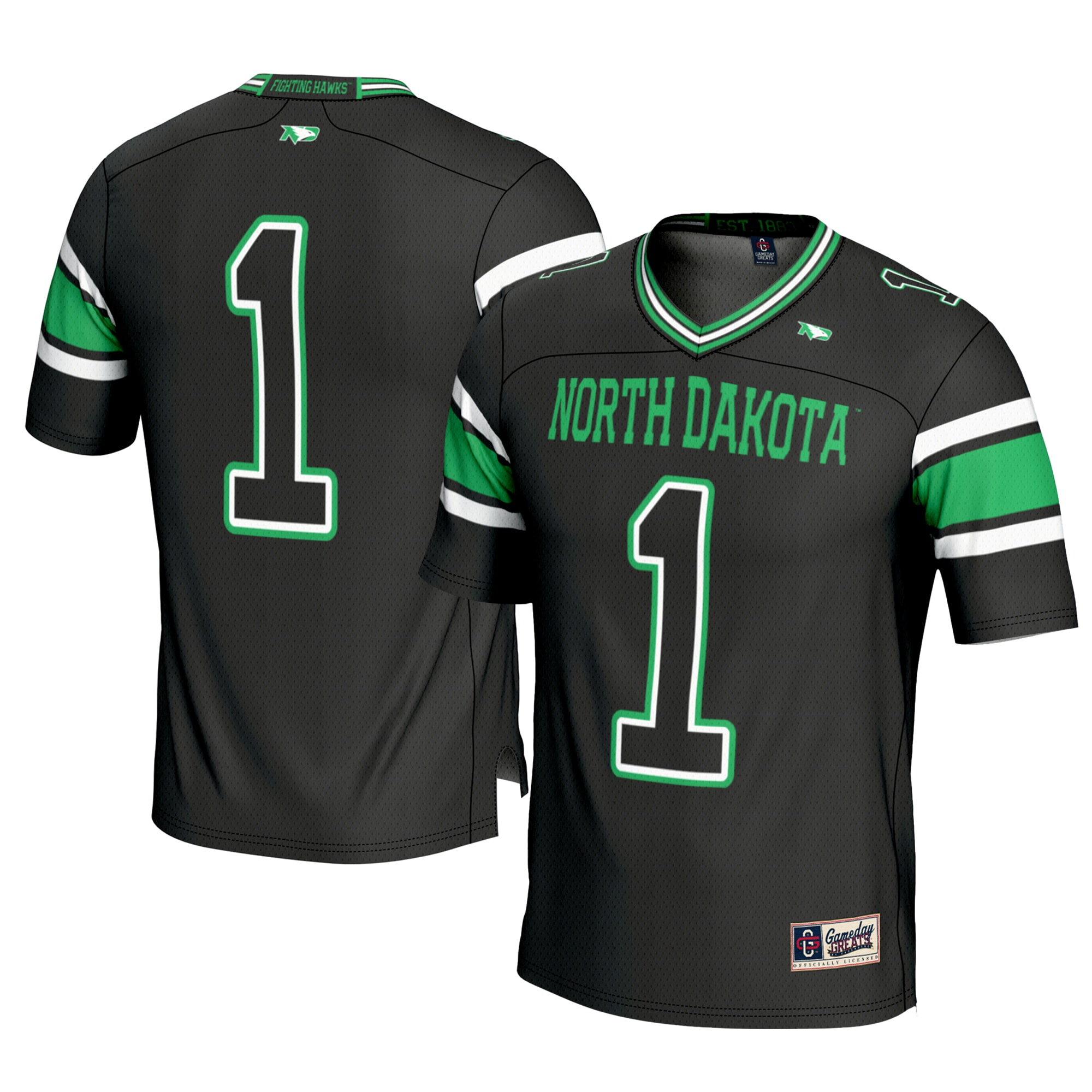 North Dakota #1 Football Jersey - Black | Stadium Series 2026