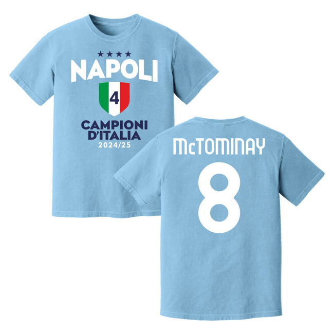 Napoli Champions Scott McTominay football T-Shirt