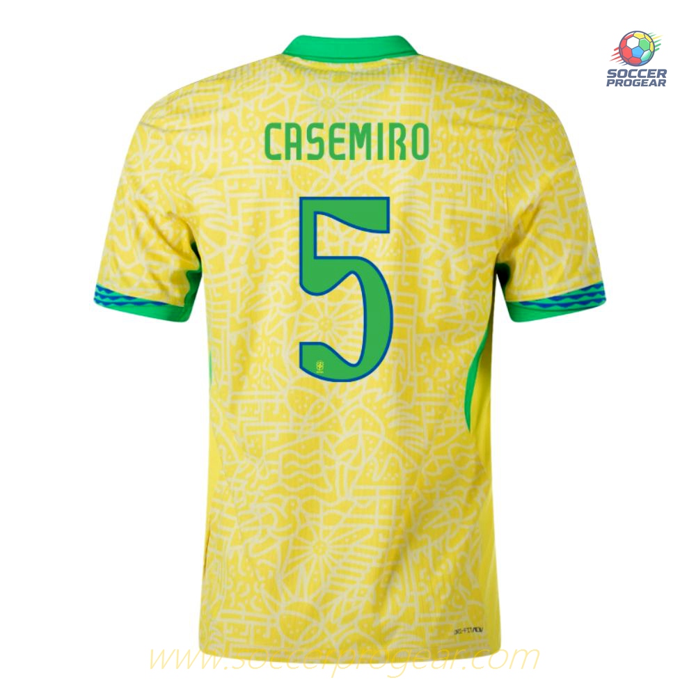Brazil Home Soccer Shirt 2024/25 Collection Casemiro