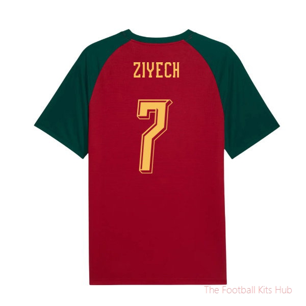 [SJH] 2026/27 Morocco Warm Up Jersey (Dark Crimson) (Ziyech 7)