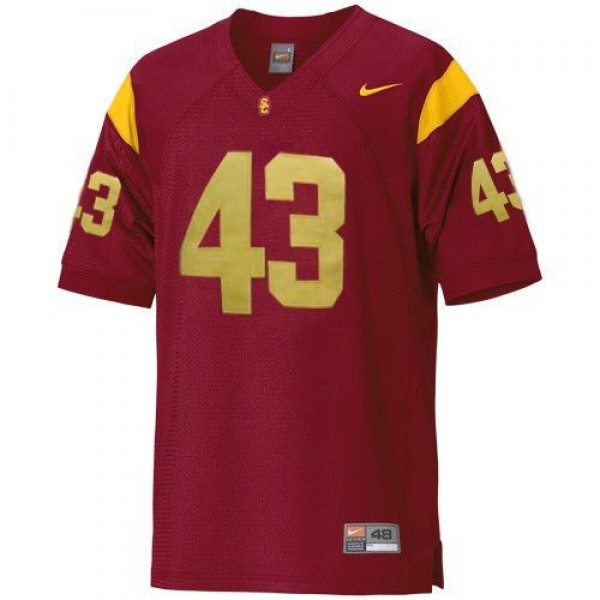 Nike USC Trojans #43 Troy Polamalu Men Stitch Jersey - Red