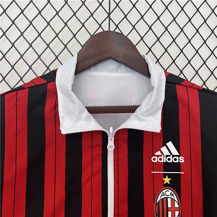 Professional Grade AC Milan 2425 Reversible Trench Jacket RedWhite