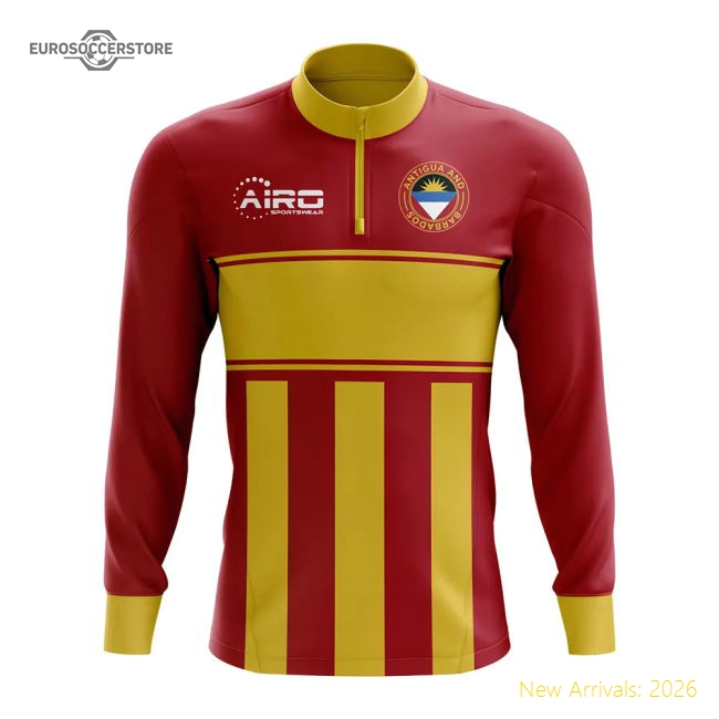 Antigua Concept Football Half Zip Midlayer Top (red-yellow)