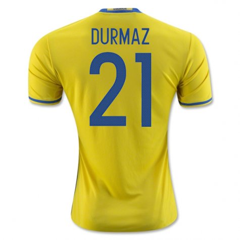 High Performance Sweden Home 2016 Durmaz 21 Soccer Jersey Shirt