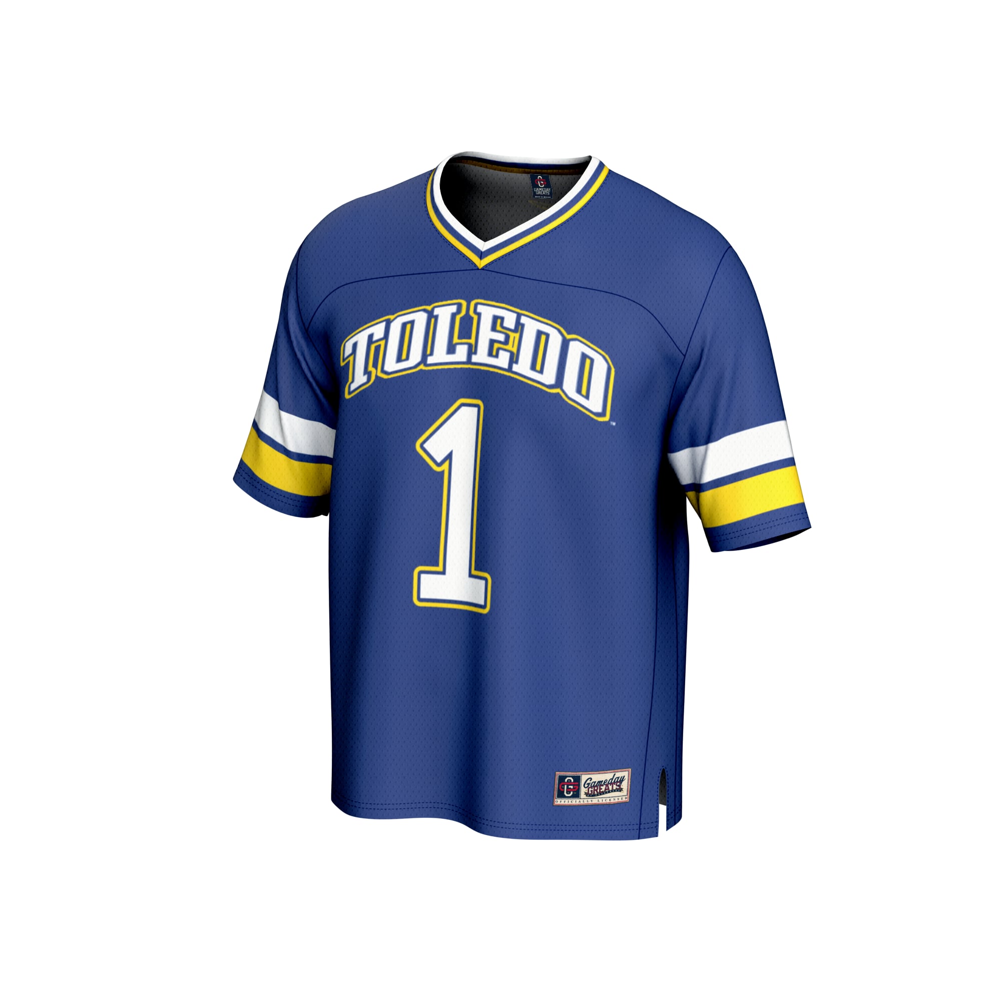 Youth #1 Navy Toledo Rockets Lightweight Collegiate Football Fashion Jersey
