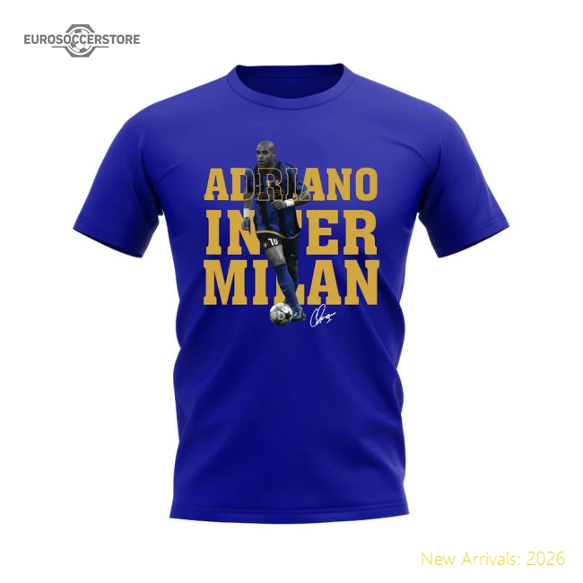 Popular High-Quality Adriano Inter Milan Player Tee (Blue)