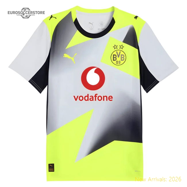 Borussia Dortmund Away Kit 2025-2026 Fan Edition Jersey