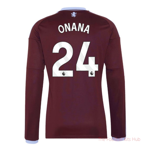 Aston Villa 2026-2027 Long Sleeve Home Shirt (Onana 24)