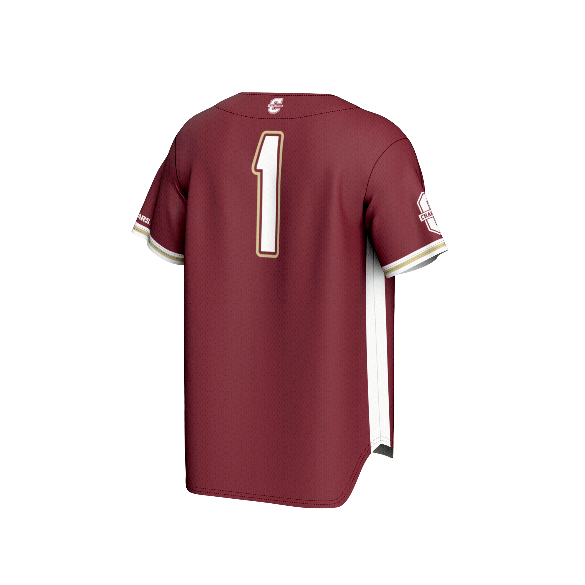 [NJP] Charleston Cougars GameDay Greats Unisex Lightweight Baseball Fashion Jersey - Maroon