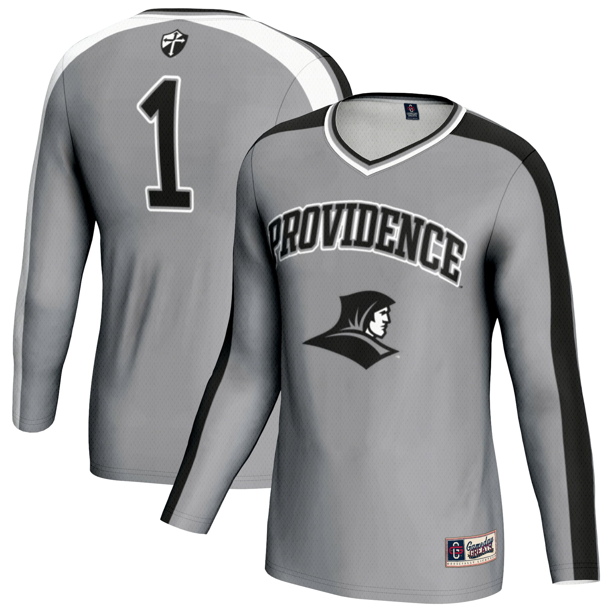 [NJP] Providence Friars GameDay Greats Youth #1 Lightweight Volleyball Fashion Jersey - Silver