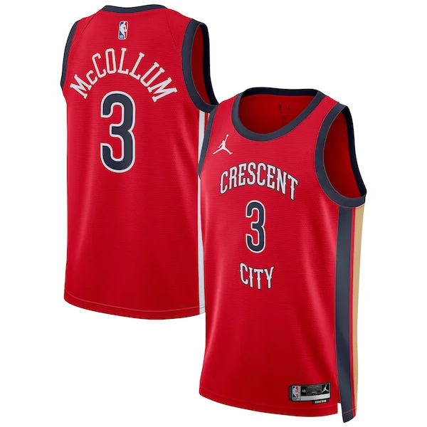 CJ McCollum NOP Swingman Jersey - trendy Basketball - Red casual