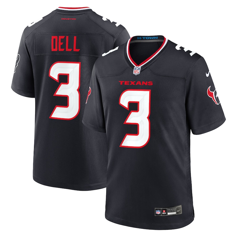 None Tank Dell HOU Texans Powerful Durable Jersey Football Apparel