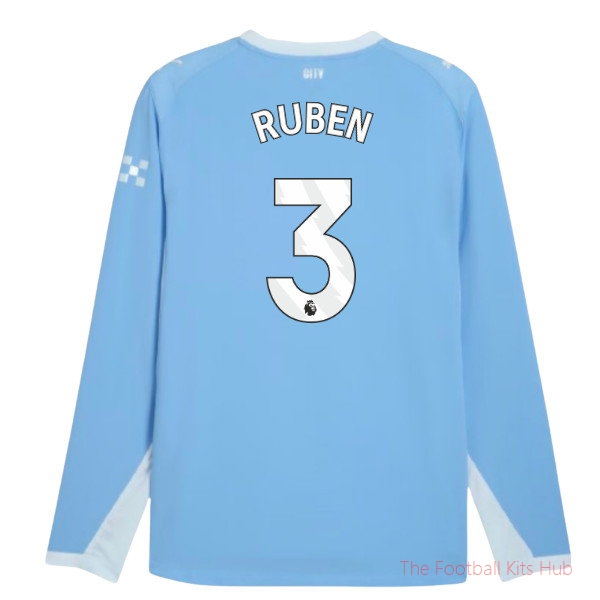 Club Man City 2026-2027 Long Sleeve Home Shirt (Ruben 3)