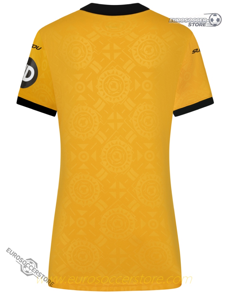 Wolverhampton Wanderers Women's Home Soccer Jersey for the 25-26 Season