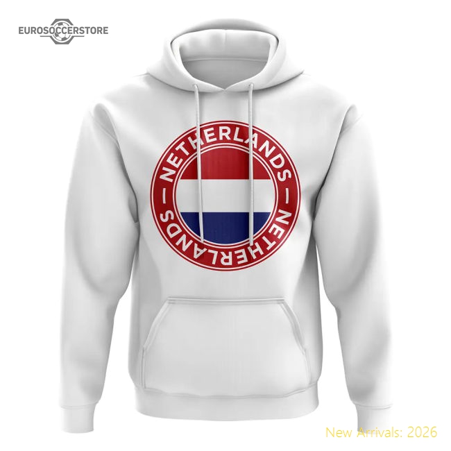 Netherlands Football Badge Hoodie (White)