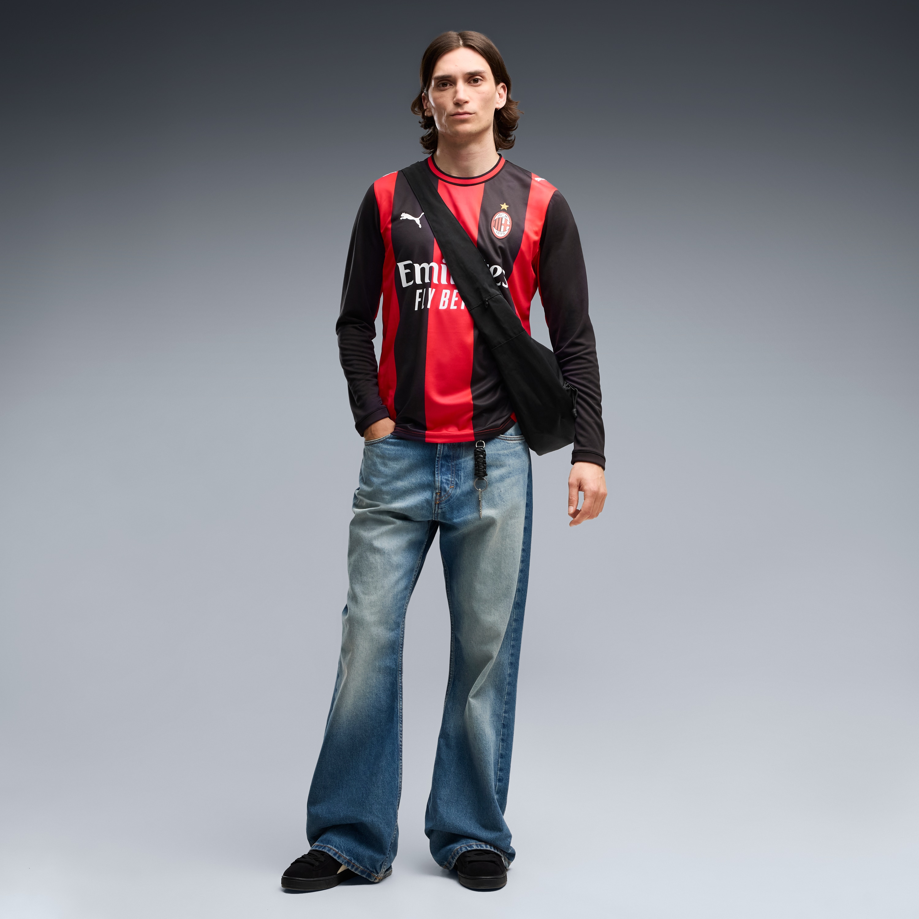 [SJH] AC Milan 2026/27 Home Replica Long Sleeve Jersey - Black/Red