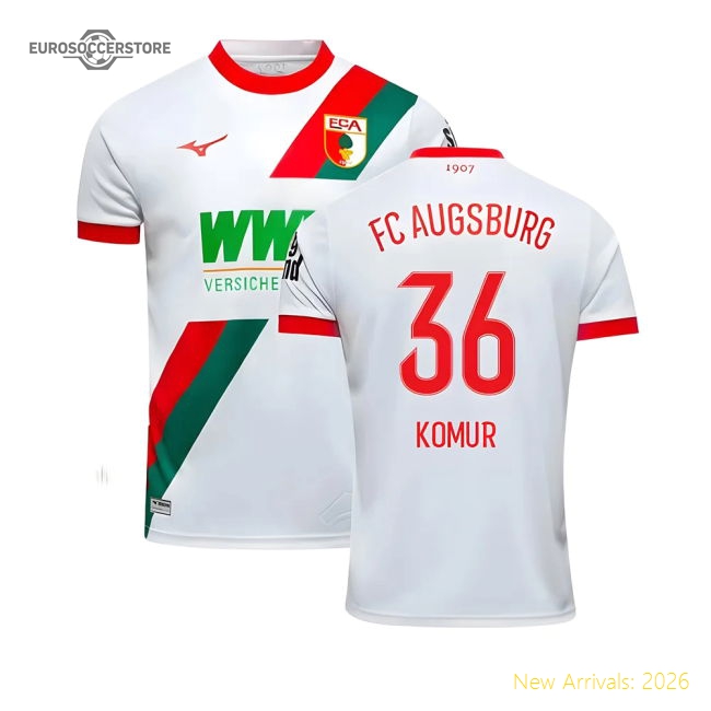 Match-Day Official 2025-2026 Fc Augsburg Home Shirt (Komur 36)