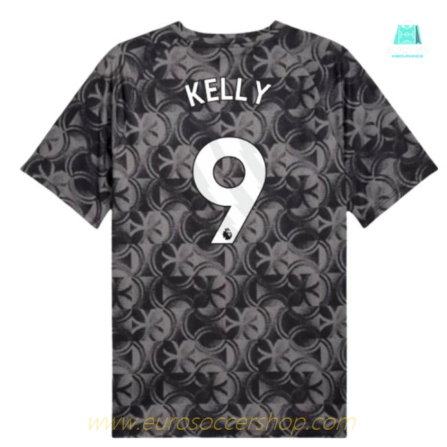 2025-2026 Man City Warm Up Jersey (Black) (Kelly 9)