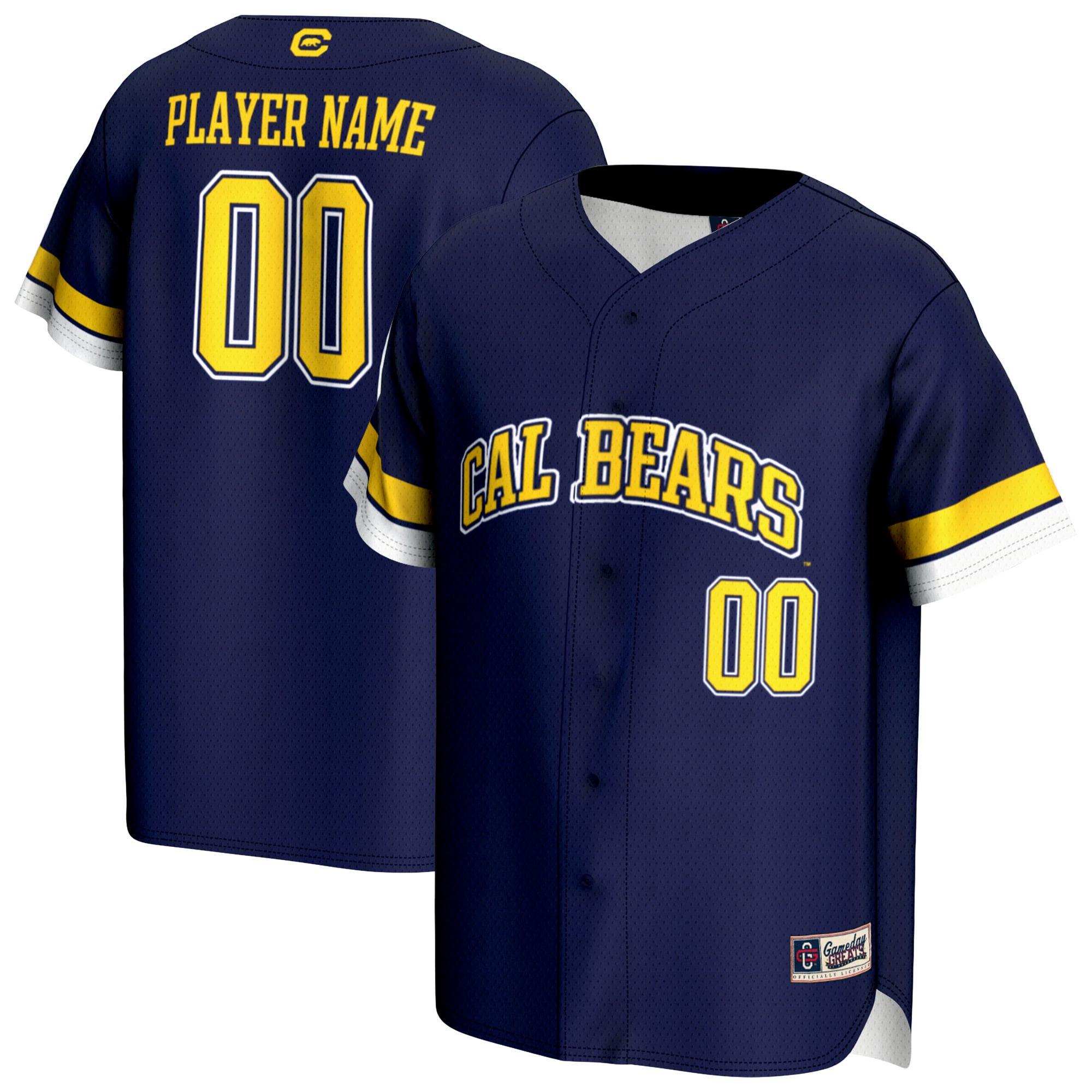 Cal Bears GameDay Greats Unisex NIL Pick-A-Player Lightweight Baseball Jersey - Navy