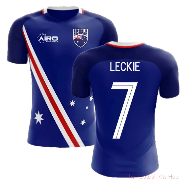 2025-2026 Australia Flag Away Concept Football Shirt (Leckie 7)