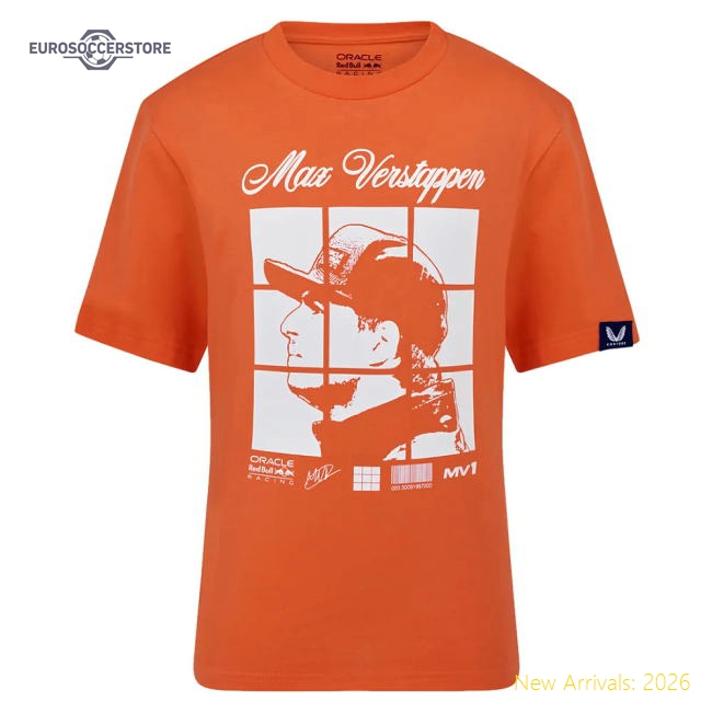 2025 Red Bull Racing Max Verstappen Puzzle T-Shirt (Orange) - Kids