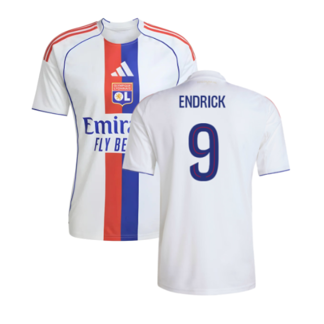 Professional-Grade 2025-2026 Olympique Lyon Home Shirt (Endrick 9)