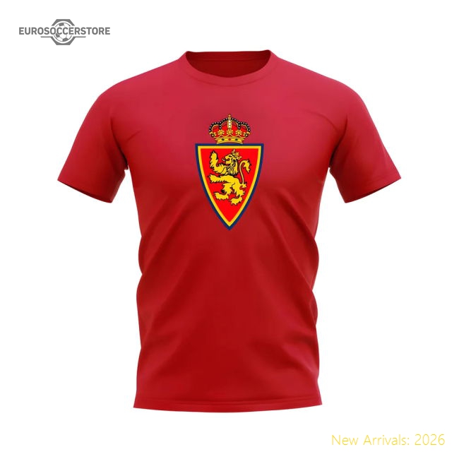 High-Quality Genuine Real Zaragoza Badge T-Shirt (Red)