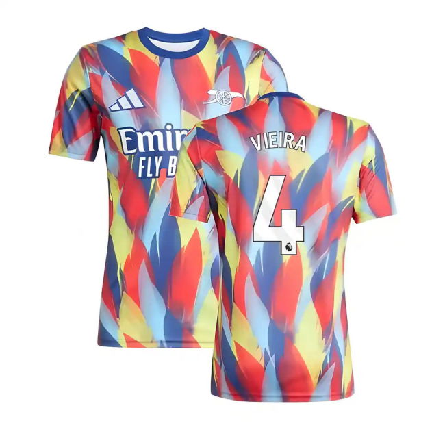 2025-2026 Arsenal Pre-Match Shirt (Victory Blue) (Vieira 4) (Collec...