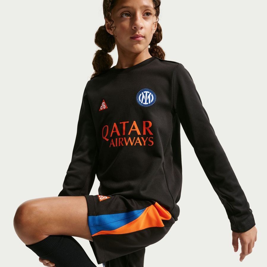 [EFKS] Inter ACG Dri FIT Academy Pro Pre Match Warm Black/Safety Training Kids Orange