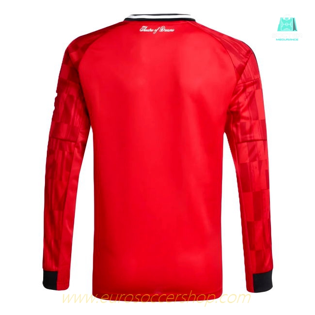 2025-2026 Man Utd Long Sleeve Home Shirt (Kids) (B.Fernandes 8)