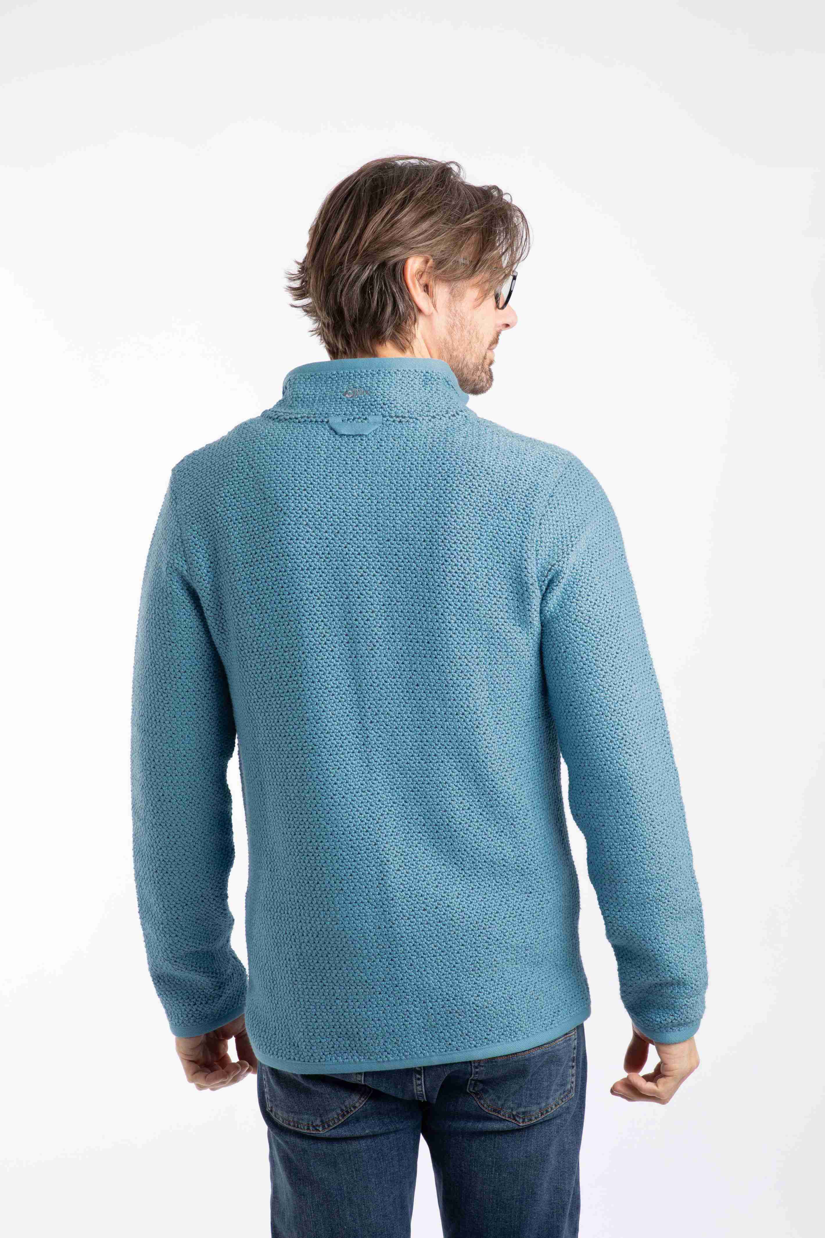 Transom Full Zip Macaroni Sweatshirt Bluebird