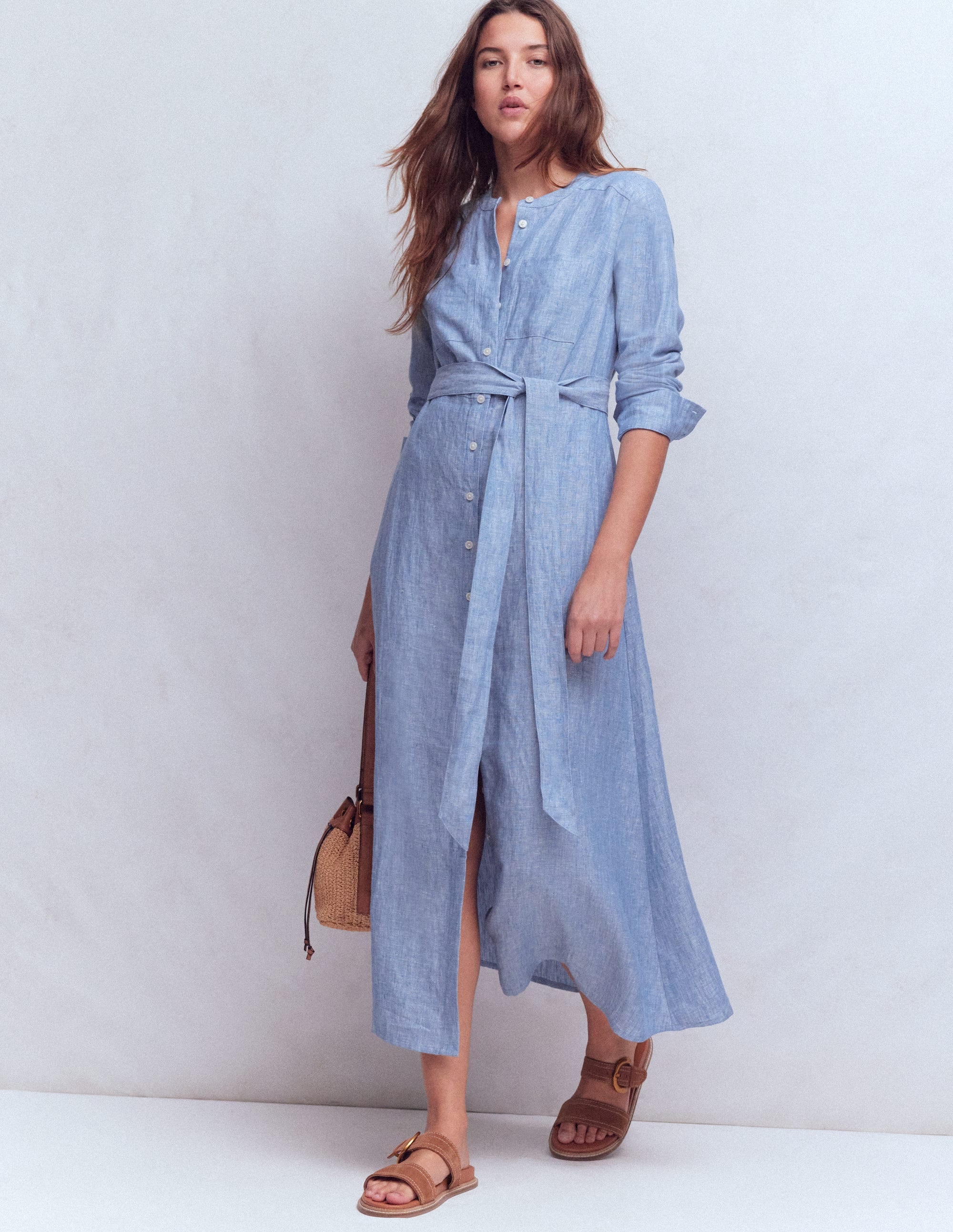 Mollie Linen Midi Dress