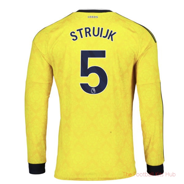 Leeds United Long Sleeve Away Shirt 2026-2027 Struijk #5 Team Kit