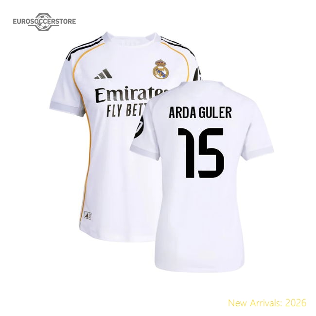 Authentic 2025-2026 Real Madrid Authentic Home Shirt (Womens) (Arda Guler