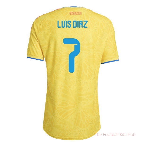 2026-2027 Colombia Authentic Home Shirt (Luis Diaz 7)