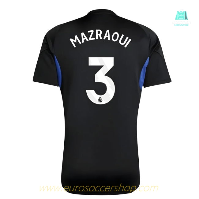 2025-2026 Man Utd EU Training Jersey (Black) - Kids (Mazraoui 3)
