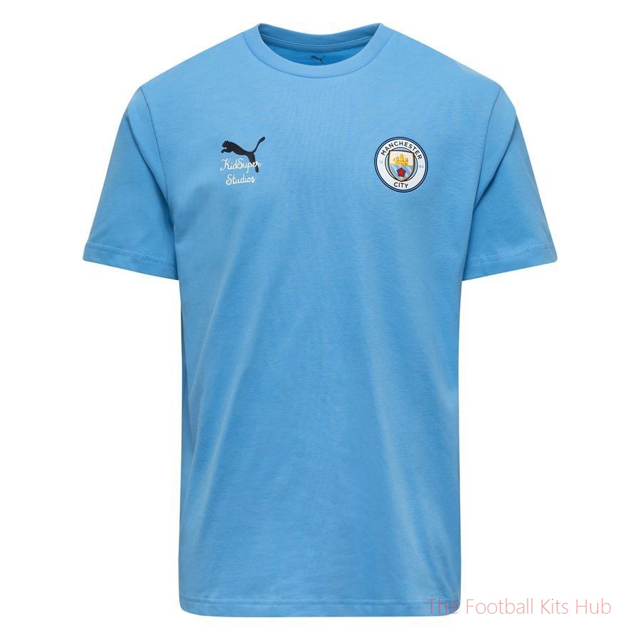 Manchester City T-Shirt Graphic Kidsuper Club World Cup 2025 - Team Light Blue