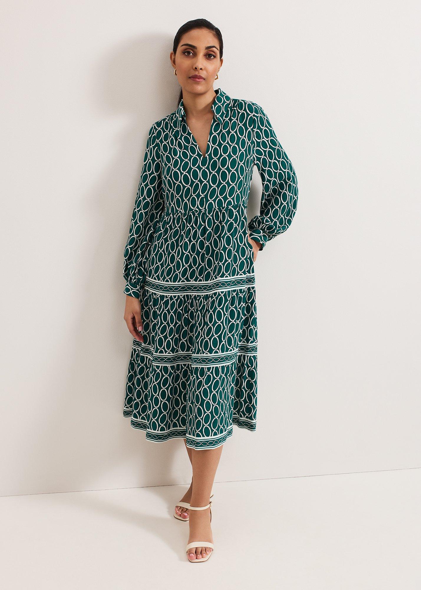 Petite Lara Tiered Midi Dress