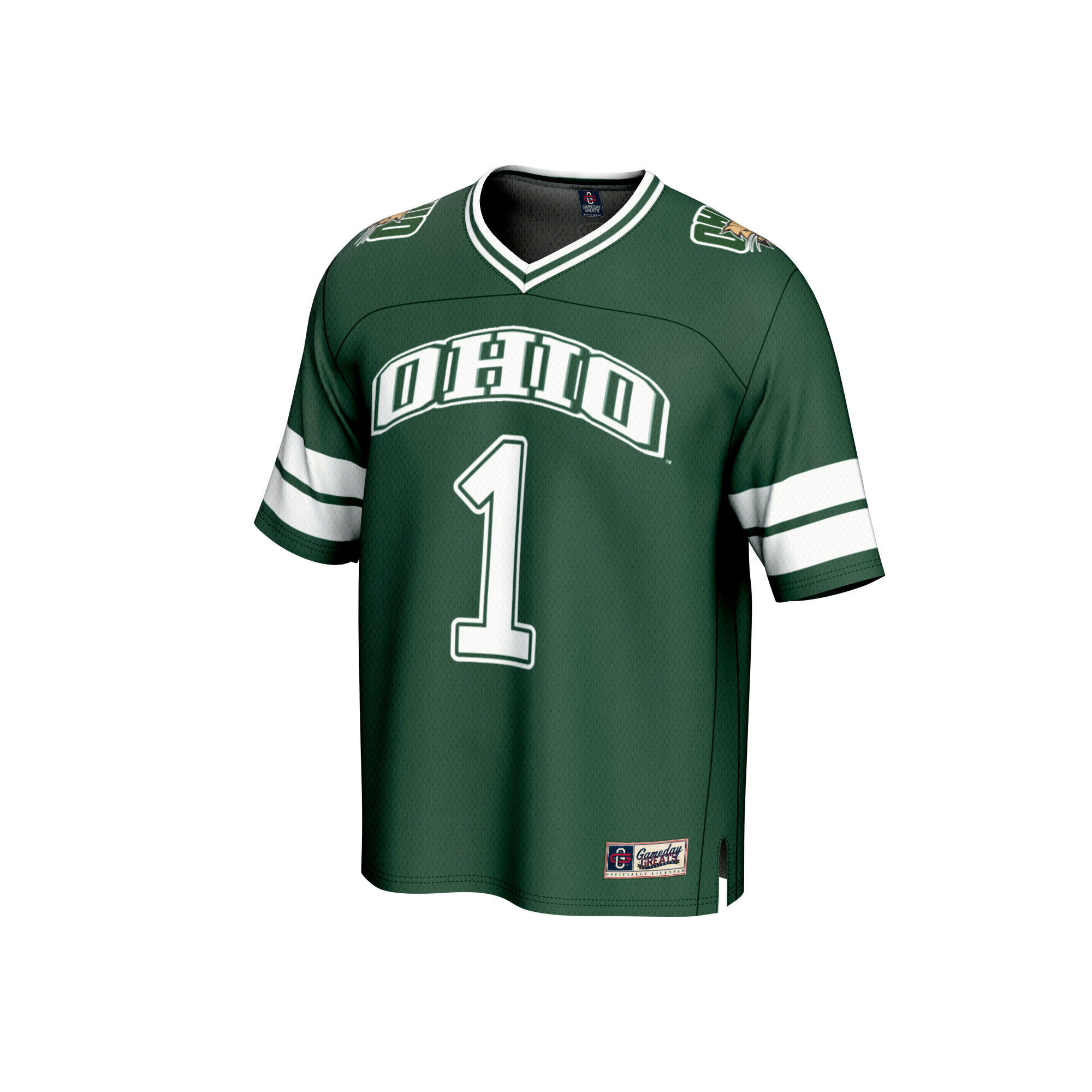 #1 Ohio Bobcats GameDay Greats Youth Lightweight Collegiate Football Fashion 2026 Season Football Jersey - Green
