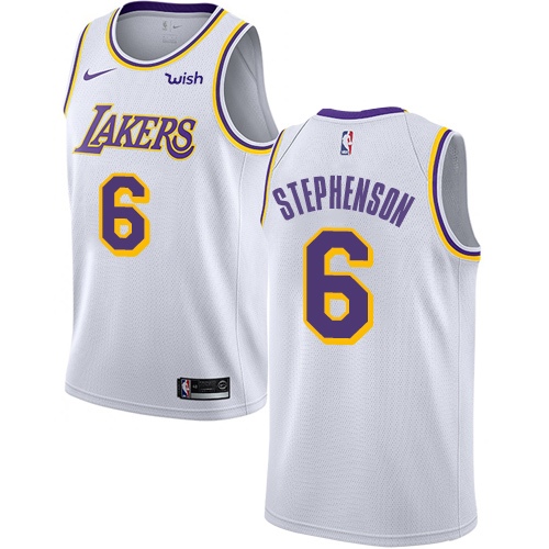 Lakers White Angeles Lakers #6 Nike Jersey - On Sale Game Day Wear