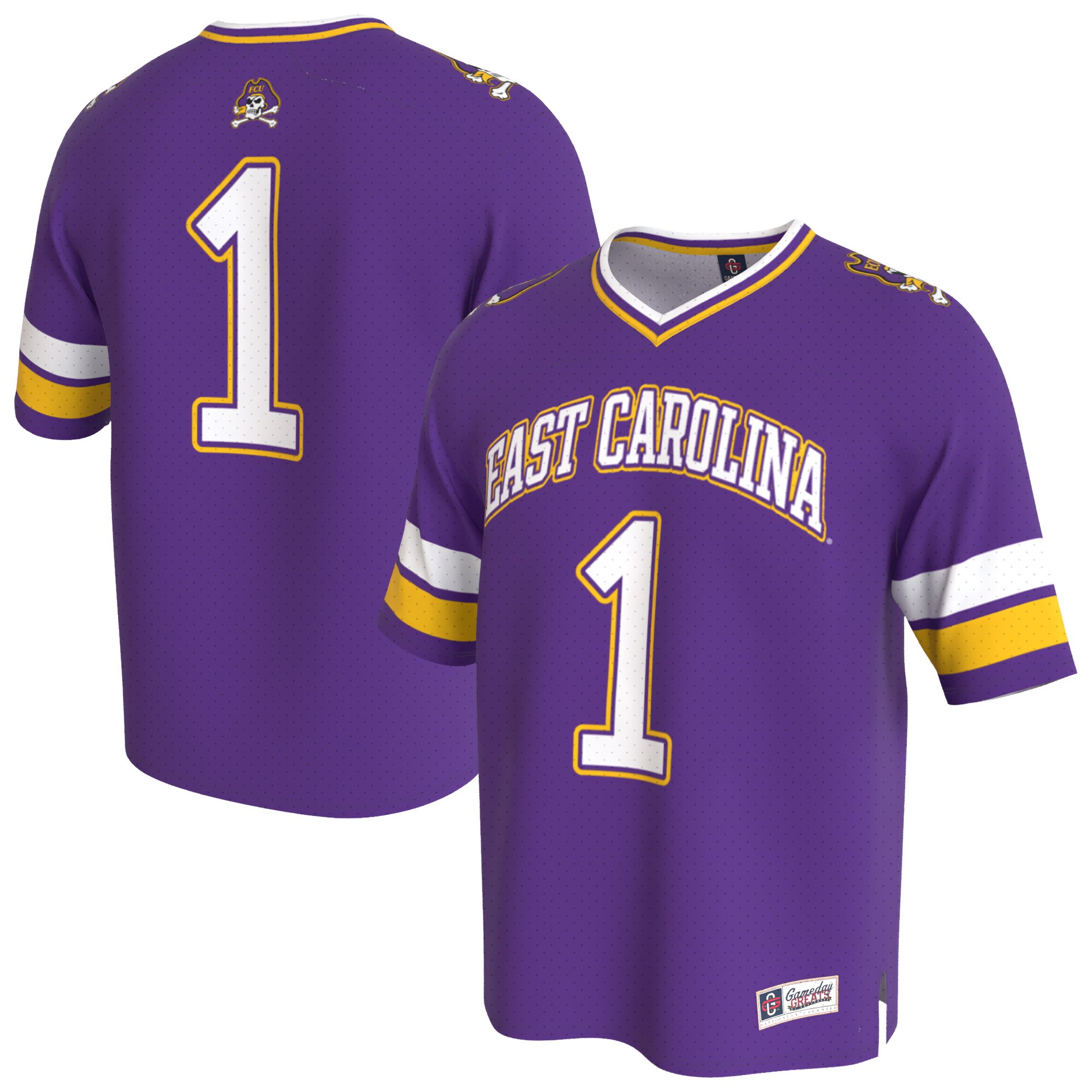 [DDG] ECU Pirates GameDay Greats Unisex Lightweight Collegiate Football Fashion Jersey - Purple