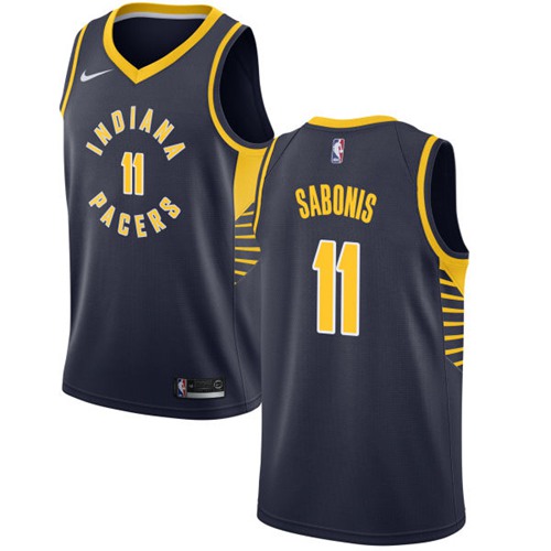 Blue IND Indiana Pacers #11 Nike Swingman Jersey Game Day Wear