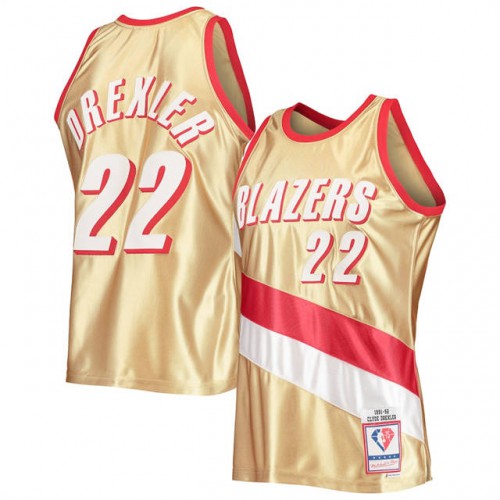 Trail Blazers Gold Trail Blazers #22 Nike Jersey - Cost-Effective