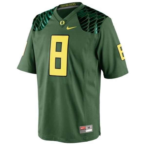 Youth(kids) Ncaa Team #8 Green Youth Premium Football Jersey