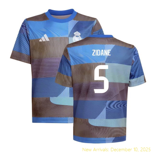 2025-2026 Real Madrid Home Shirt - Premium Jersey (Zidane 5) - Blue...