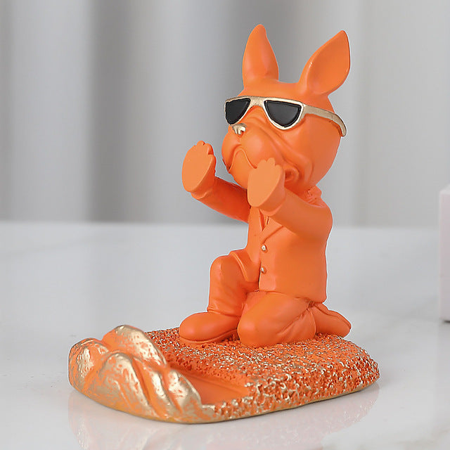French Bulldog Figurines Mobile Phone Holder