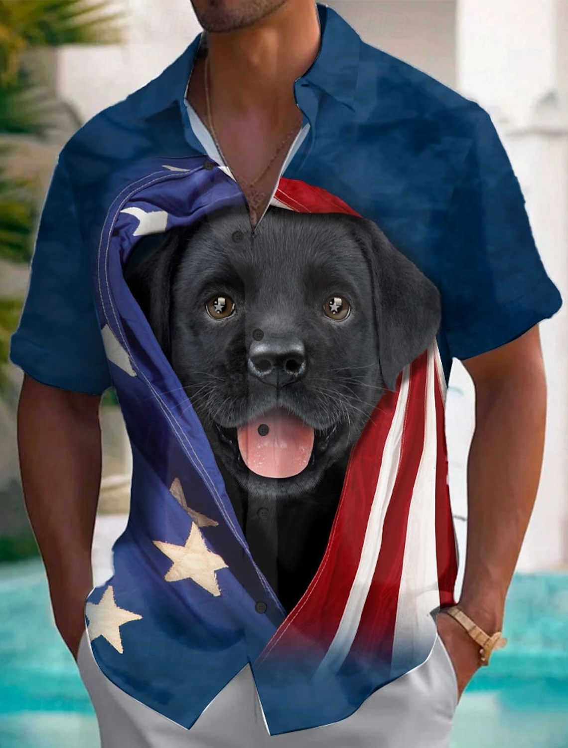 Independence Day Men's American US Flag Patriotic 1776 Shirt Summer Shirt Button Up Shirt Short Sleeve Fashion Casual Outdoor Vacation Dailywear Summer Turndown 3D Print