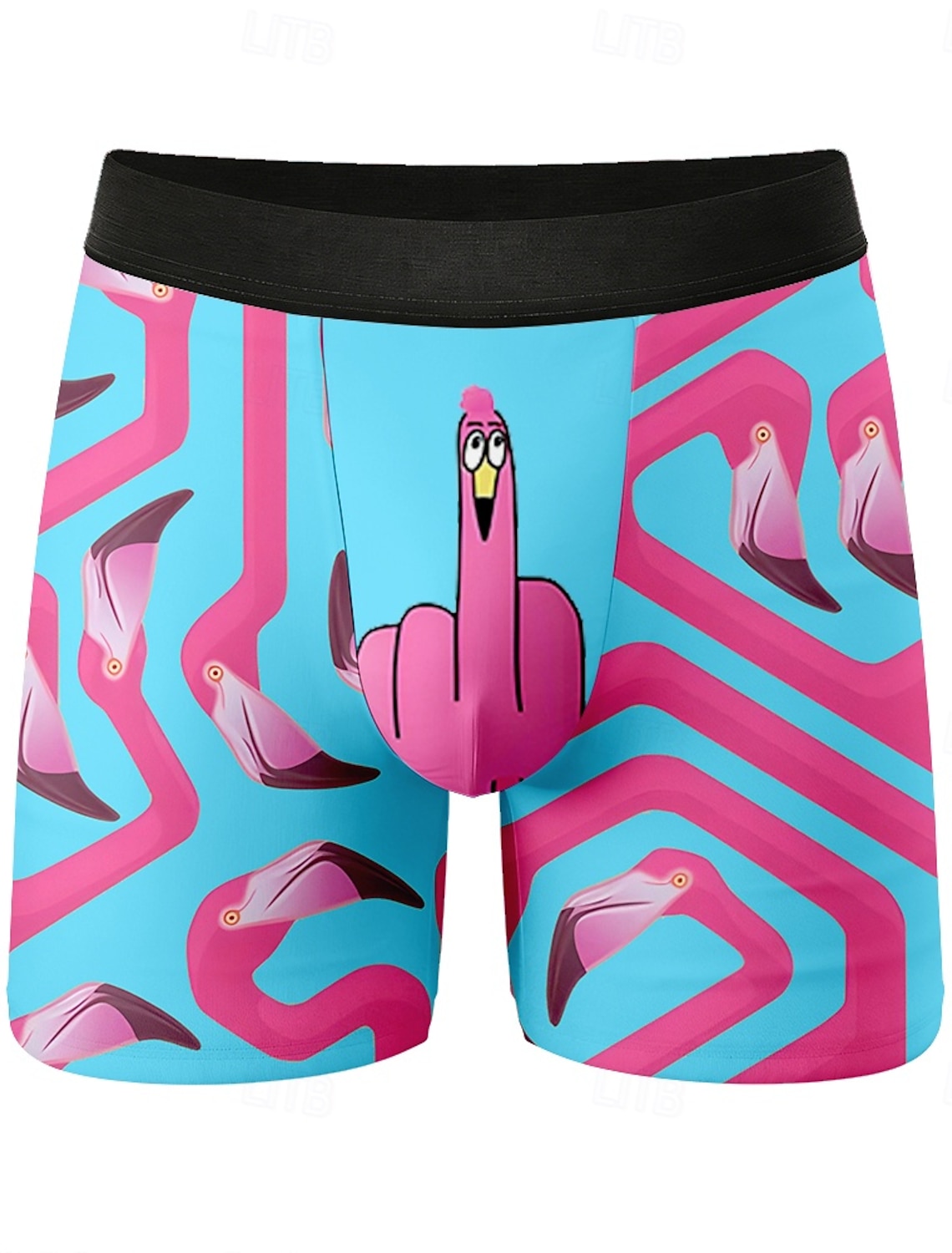 Men's Rooster Chick Funny Slang Stretchy Boxer Briefs Swimming Trunks