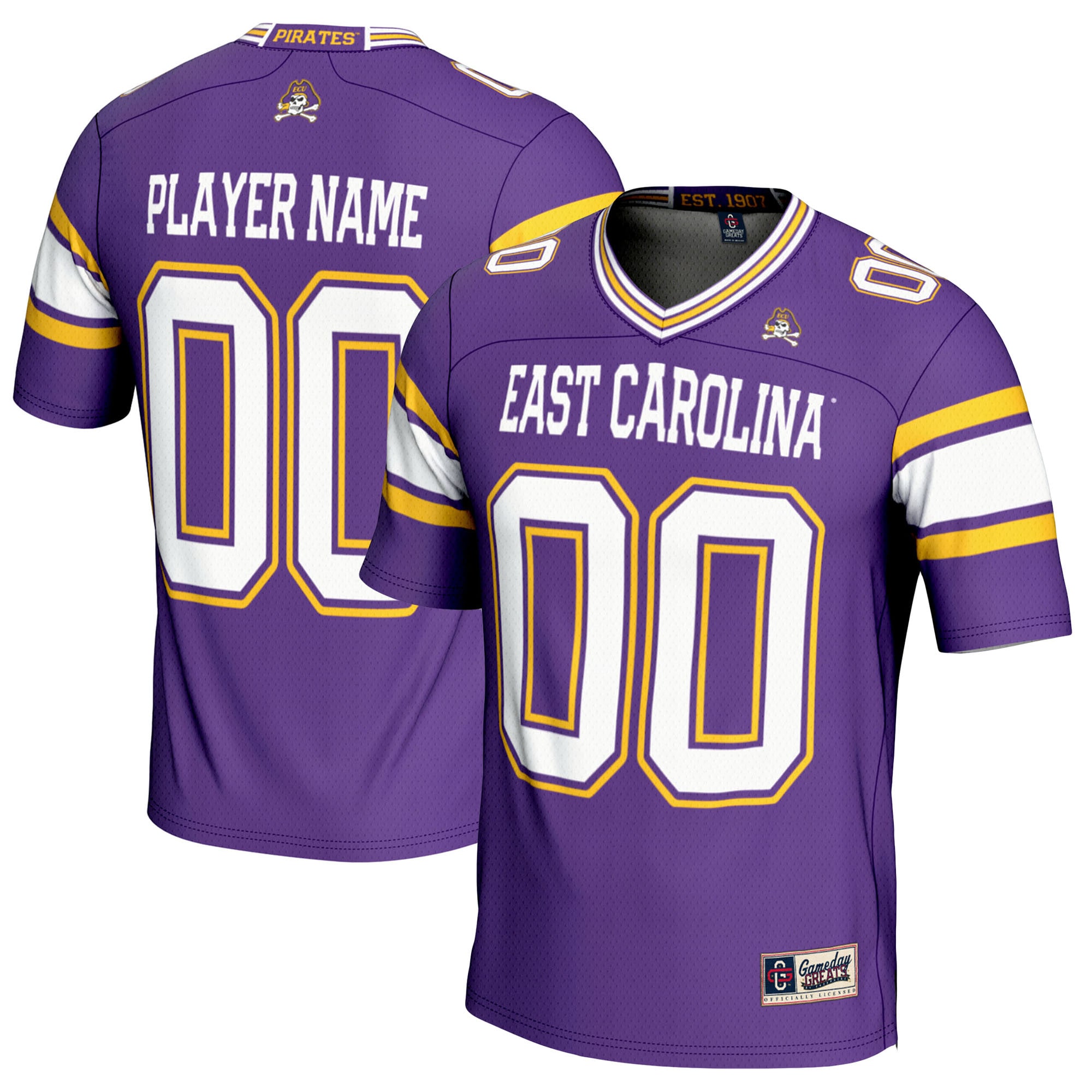[NJP] Women's ECU Pirates GameDay Greats NIL Pick-A-Player Football Jersey - Purple